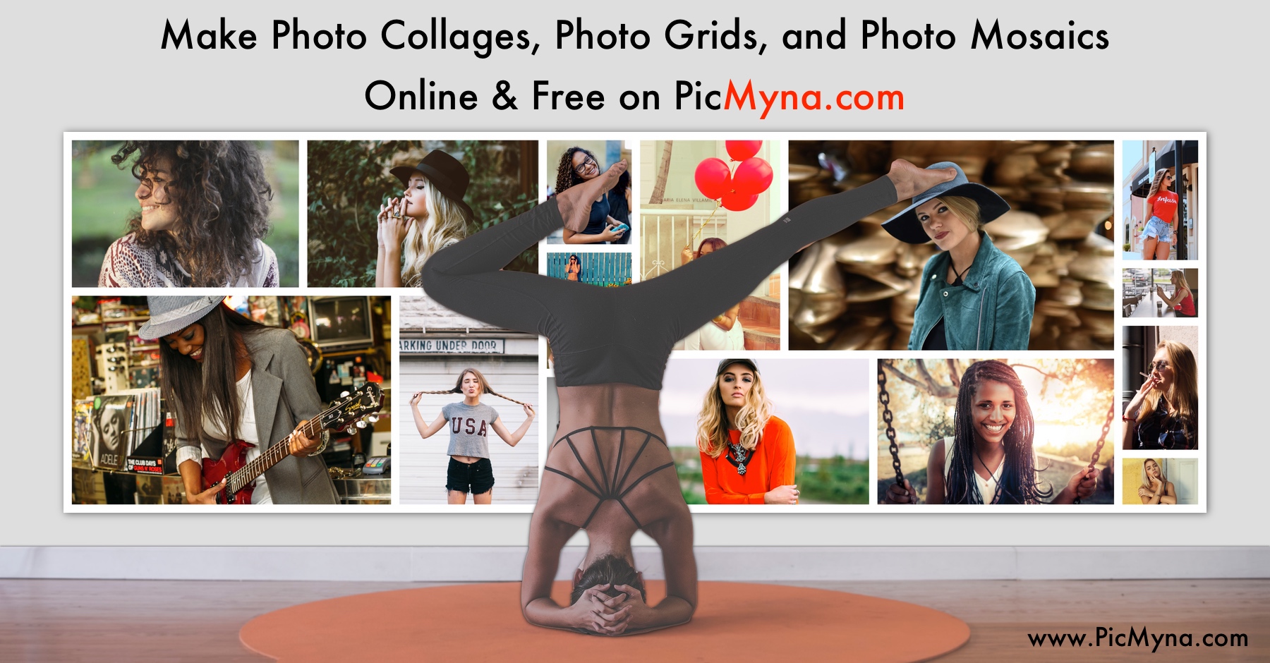 Free Online Photo Collage, Photo Grid, And Photo Mosaic Maker - PicMyna.com